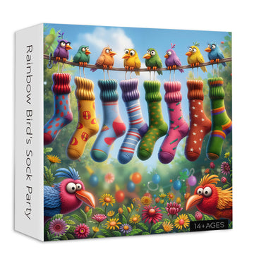 Rainbow's Bird's Sock Party puzzle puzzle 1000 pezzi